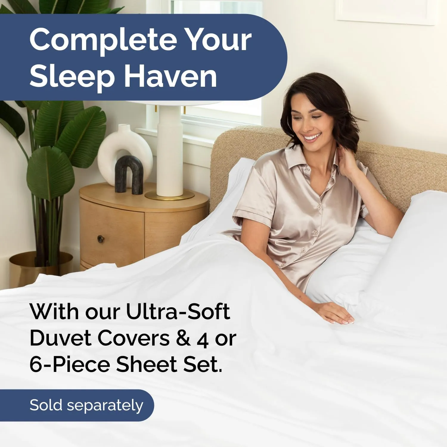 King Size, White Alternative Down Comforter - Warm and Lightweight - Luxury and Breathable Hotel Quality Bedding Set - All Season Fluffy and Cozy Oversized Cooling Microfiber Duvet Insert Comforter