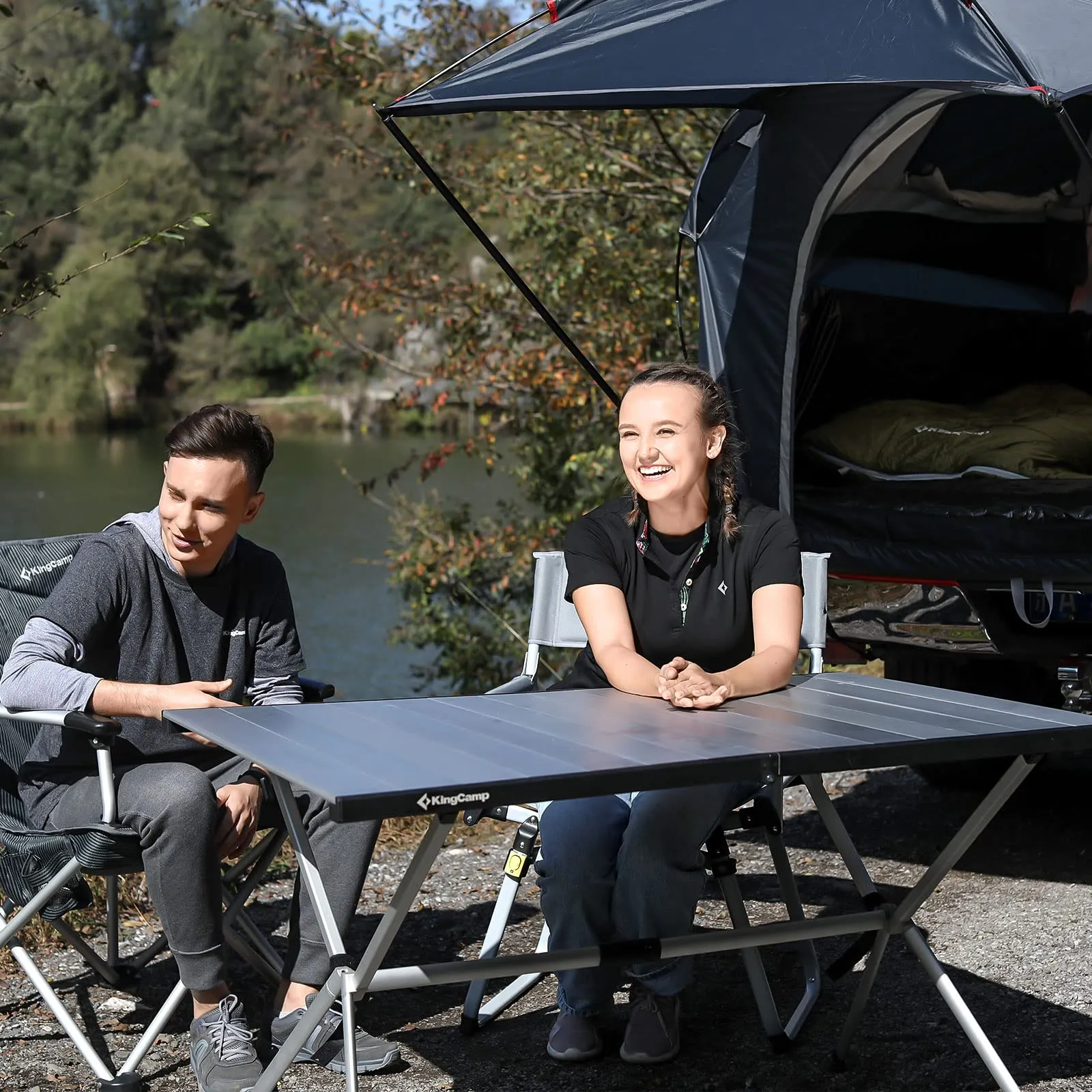 KingCamp DOLOMITE Camp Table Aluminum Roll-Up Table