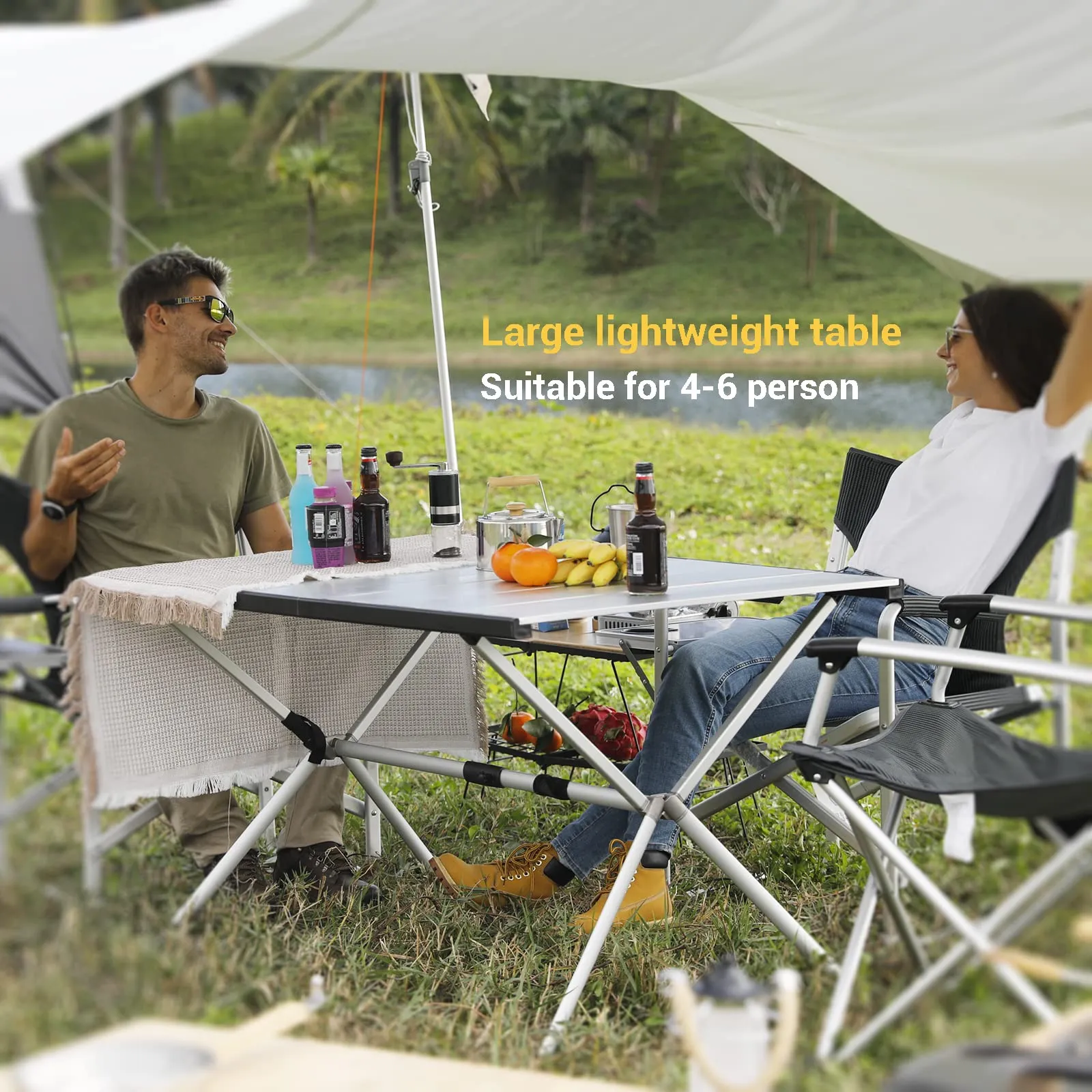 KingCamp DOLOMITE Camp Table Aluminum Roll-Up Table