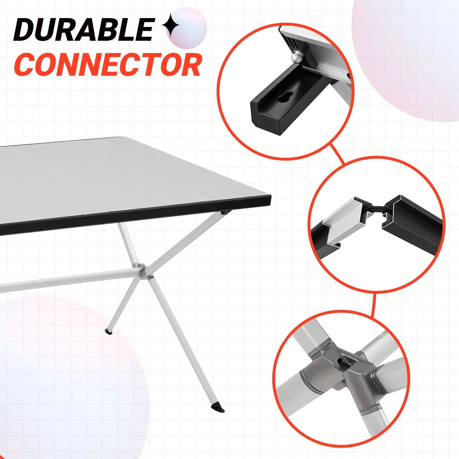 KingCamp DOLOMITE Camp Table Aluminum Roll-Up Table