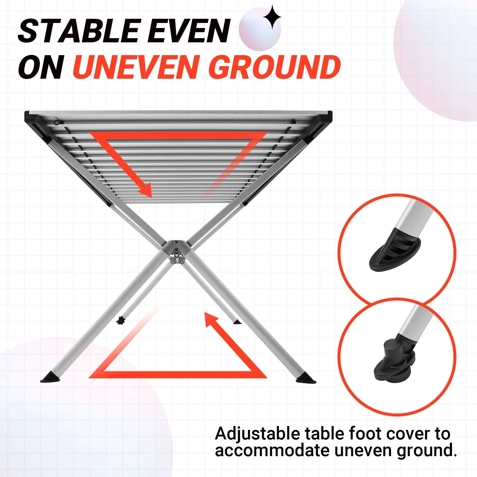 KingCamp DOLOMITE Camp Table Aluminum Roll-Up Table