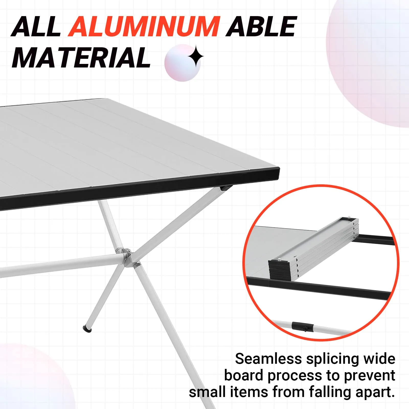 KingCamp DOLOMITE Camp Table Aluminum Roll-Up Table