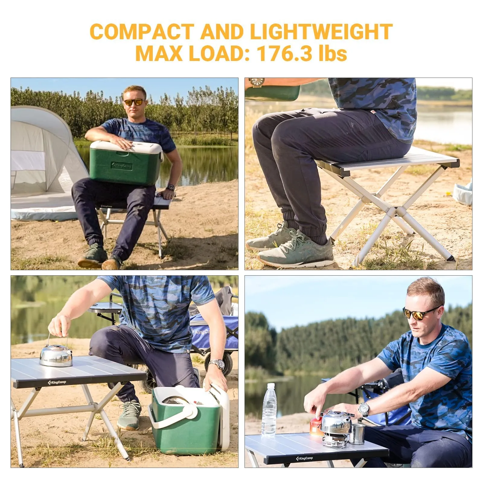 KingCamp DOLOMITE Camp Table Aluminum Roll-Up Table