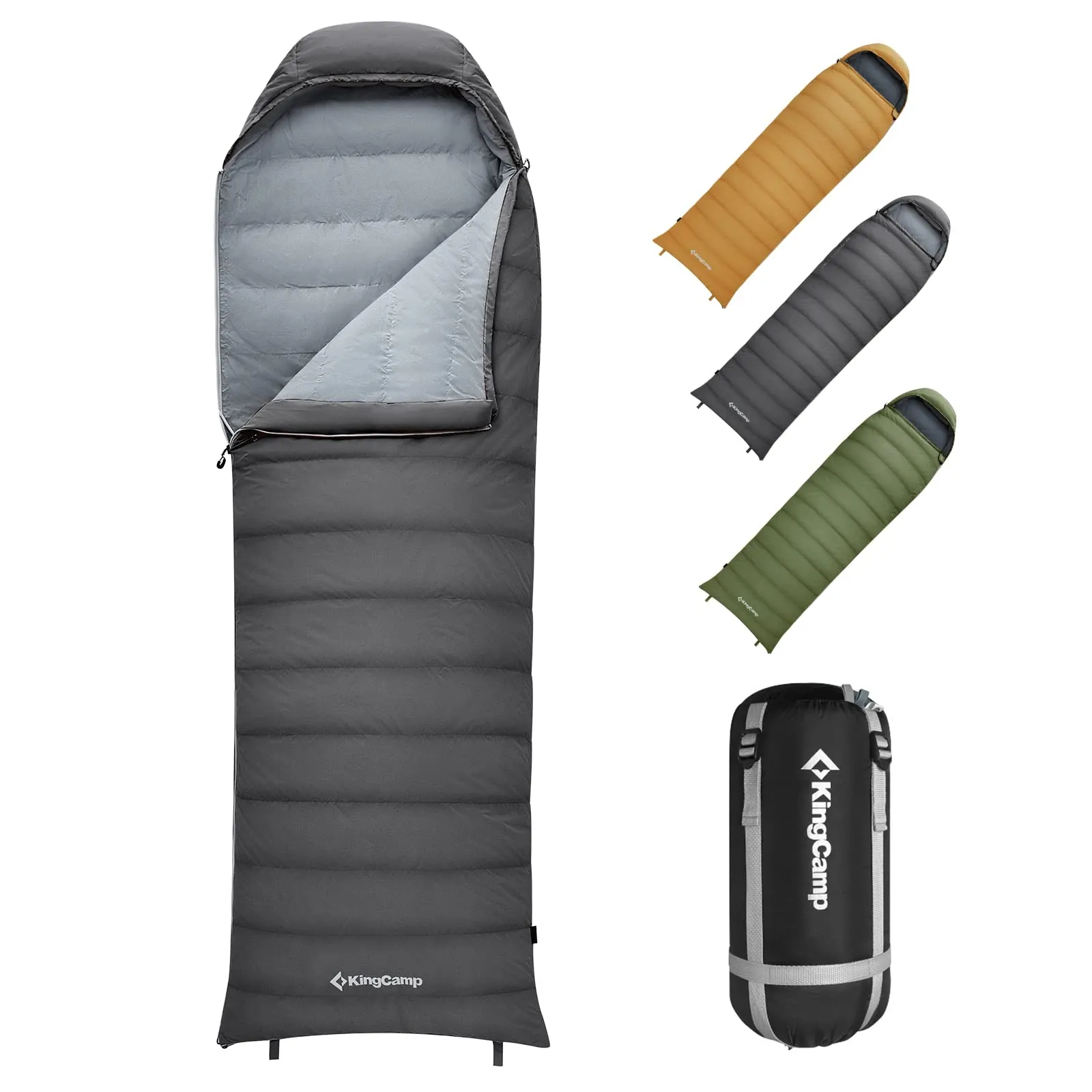 KingCamp Lightweight Down Sleeping Bag-Envelope With Hood