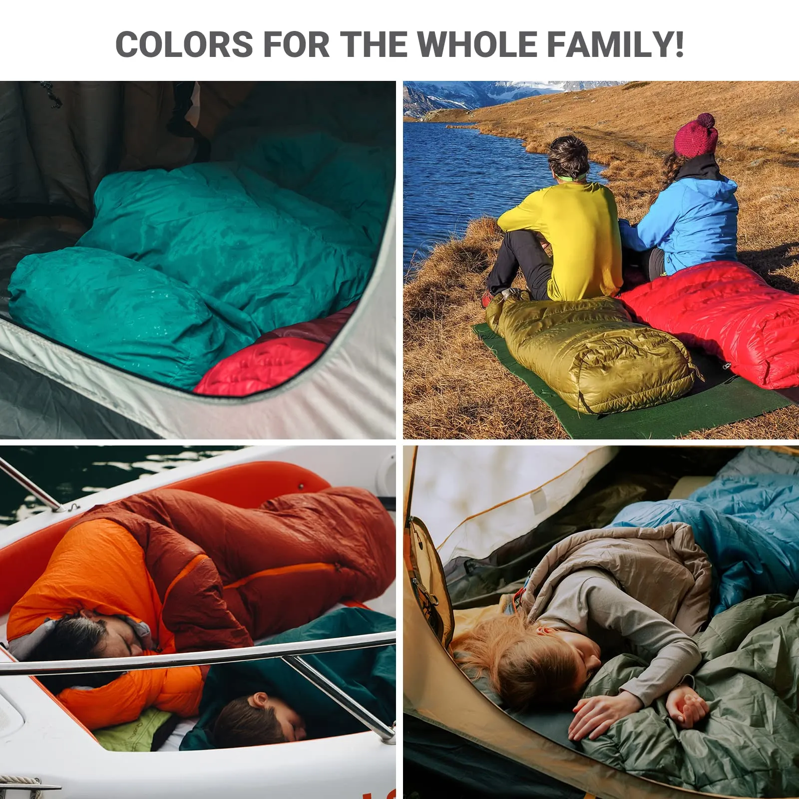 KingCamp Lightweight Down Sleeping Bag-Envelope With Hood