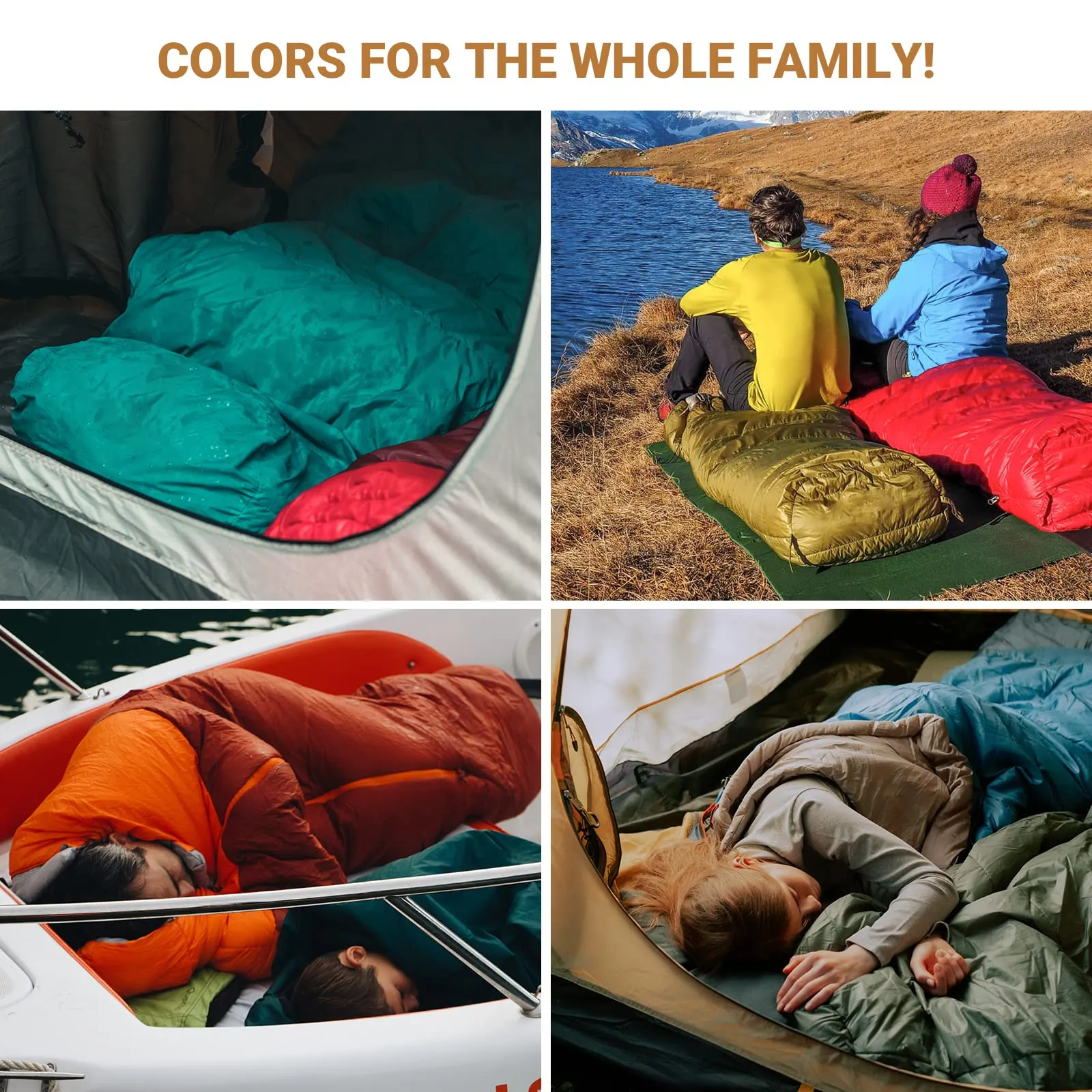 KingCamp Lightweight Down Sleeping Bag-Envelope With Hood