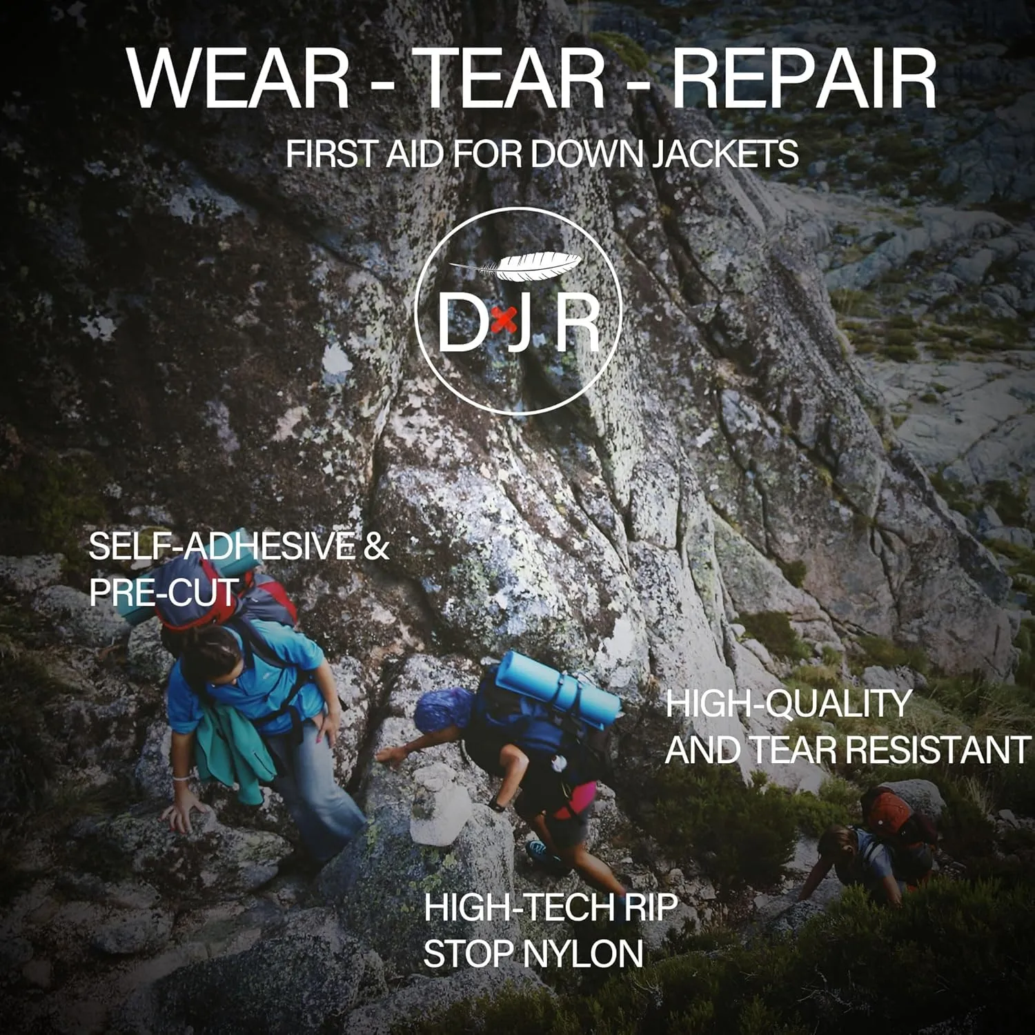 Kit-in-a-Tin - Repair Patches and Goose Down Top-Up for Down Jackets and Sleeping Bags