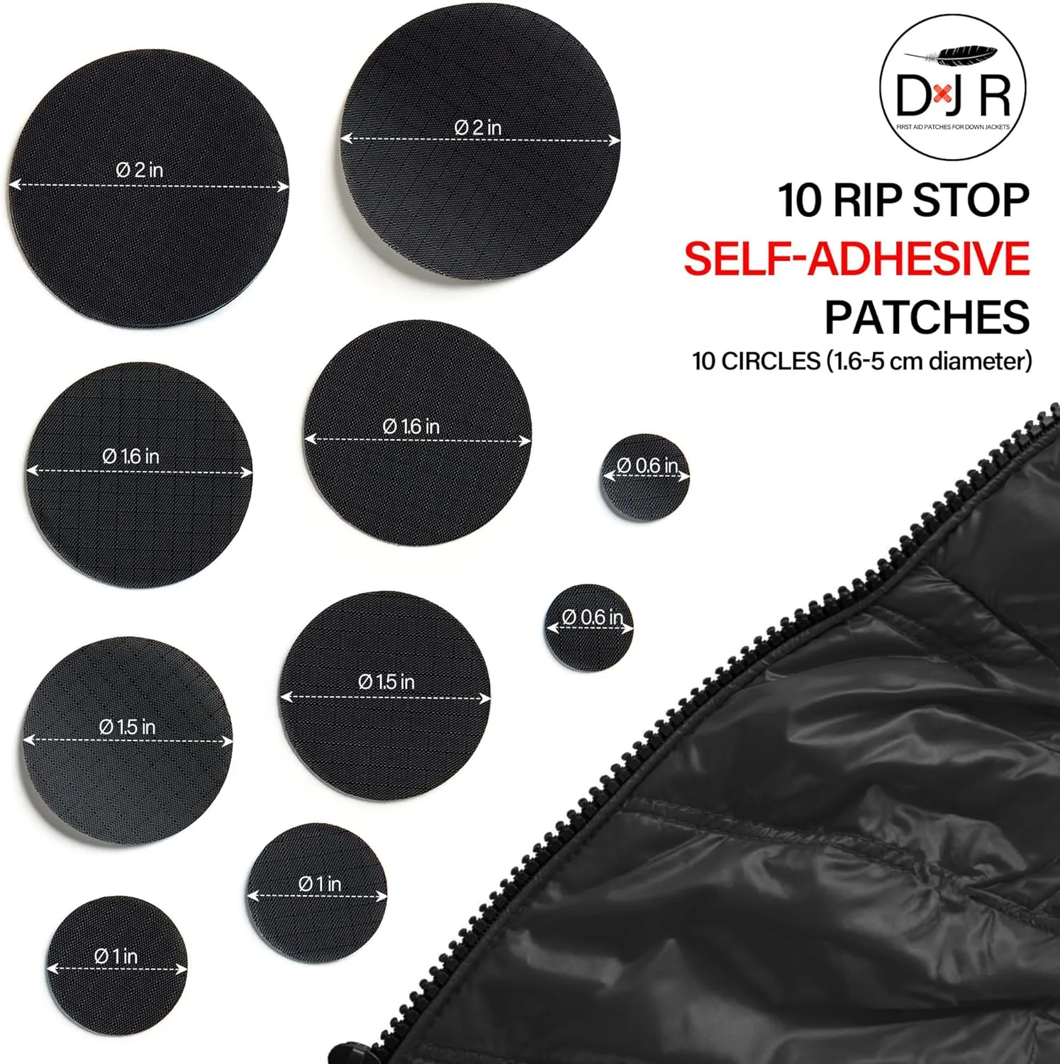 Kit-in-a-Tin - Repair Patches and Goose Down Top-Up for Down Jackets and Sleeping Bags