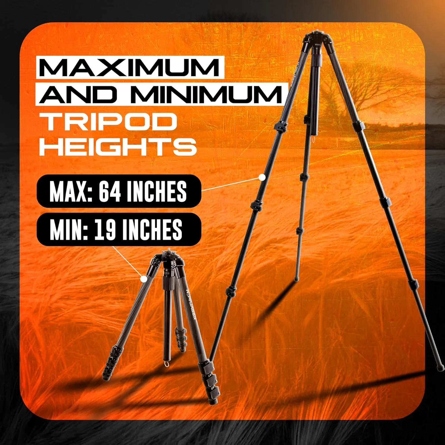 Kopfjager K800 Carbon Fiber Tripod