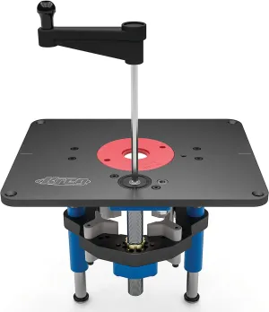 Kreg PRS5000 Precision Router Lift - Router Table Lift System - Durable Router Plate Insert - Router Table Plate Insert - For Quick, Accurate, Reliable & Repeatable Setups