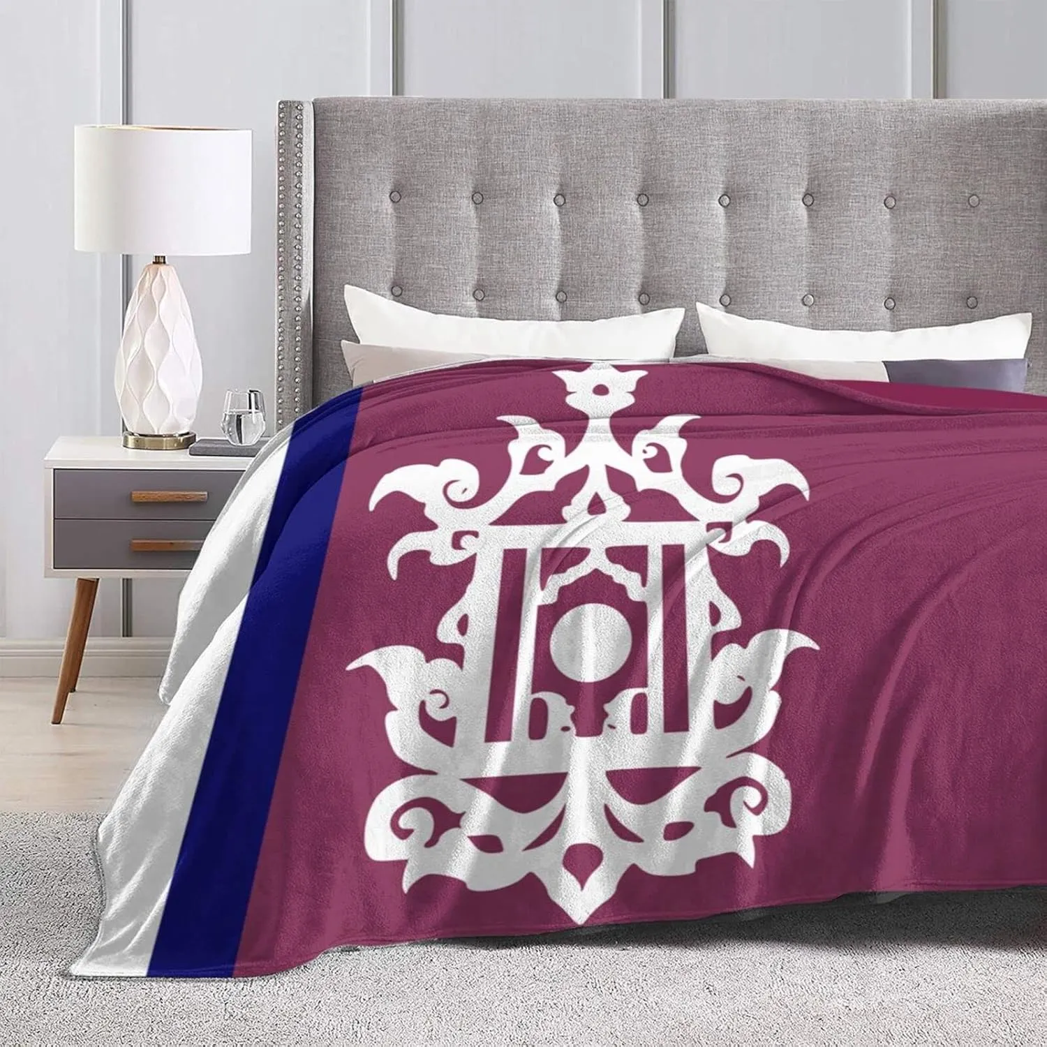 Late 19th Century Flag of Sulu Throw Blanket 50"x40" Soft Cozy Flannel Blanket for Couch Bed