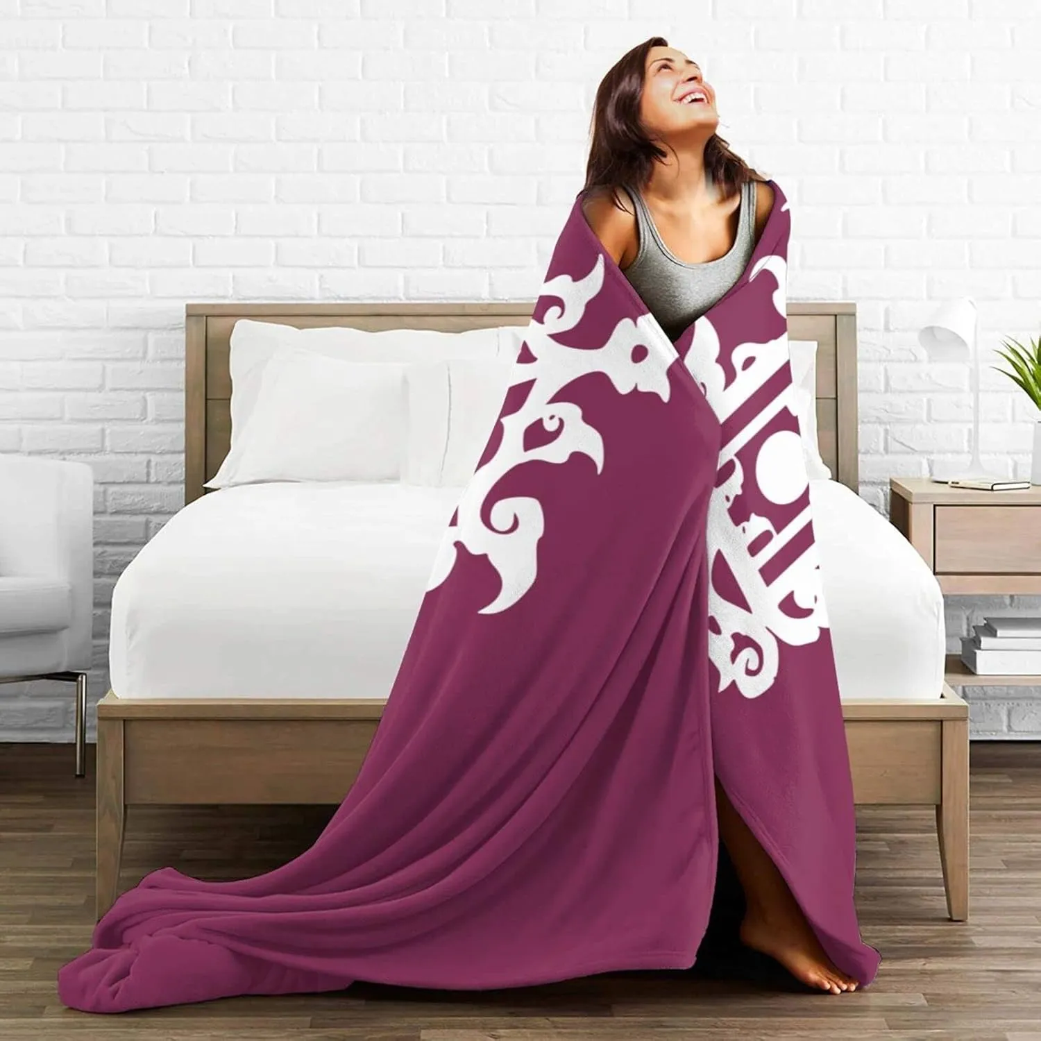 Late 19th Century Flag of Sulu Throw Blanket 50"x40" Soft Cozy Flannel Blanket for Couch Bed