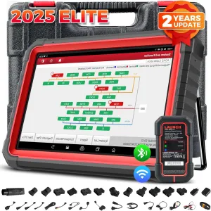 LAUNCH X431 PRO3S  V5.0 Elite 2025 Upgraded Bidirectional Scan Tool, OEM Topology Map, Scan HD Trucks, ECU Coding, 55  Services, Full System, CAN FD & DOIP, FCA AutoAuth, V.AG Guided, 2 Yrs Update