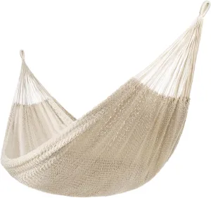 Lazy Daze Hammocks10.5 FT Handwoven Mayan Family Hammock with Portabl Carry Bag and for Outside Outdoor Patio Backyard Poolside, 550 LBS Weight Capacity,Natural