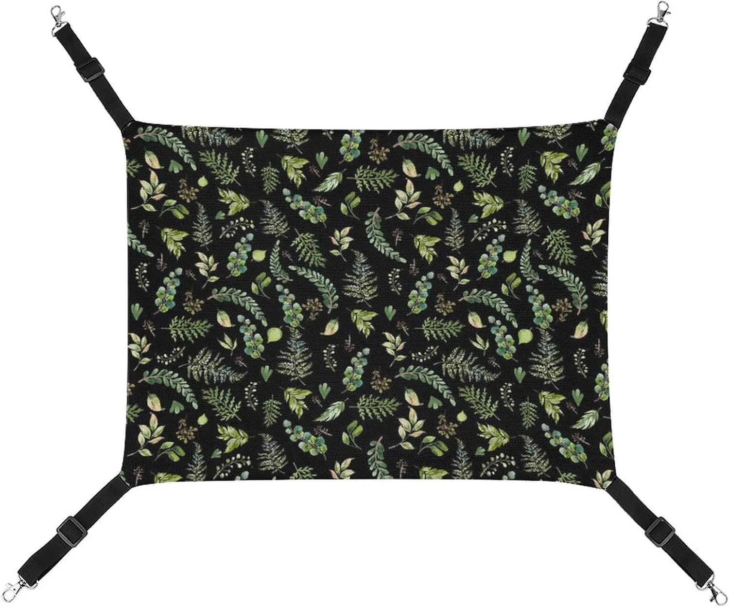 Leaves Mix and Match Cat Hanging Hammock Soft Breathable Pet Cage Dog Hammock with Adjustable Straps and Metal Hooks