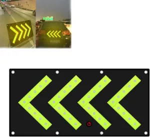 Led Magnetic Traffic Guide Light, Roll Up LED Arrow Blanket Road Traffic Arrow Warning Sign Mobile Arrow Banner for Indoor/Outdoor(USB)