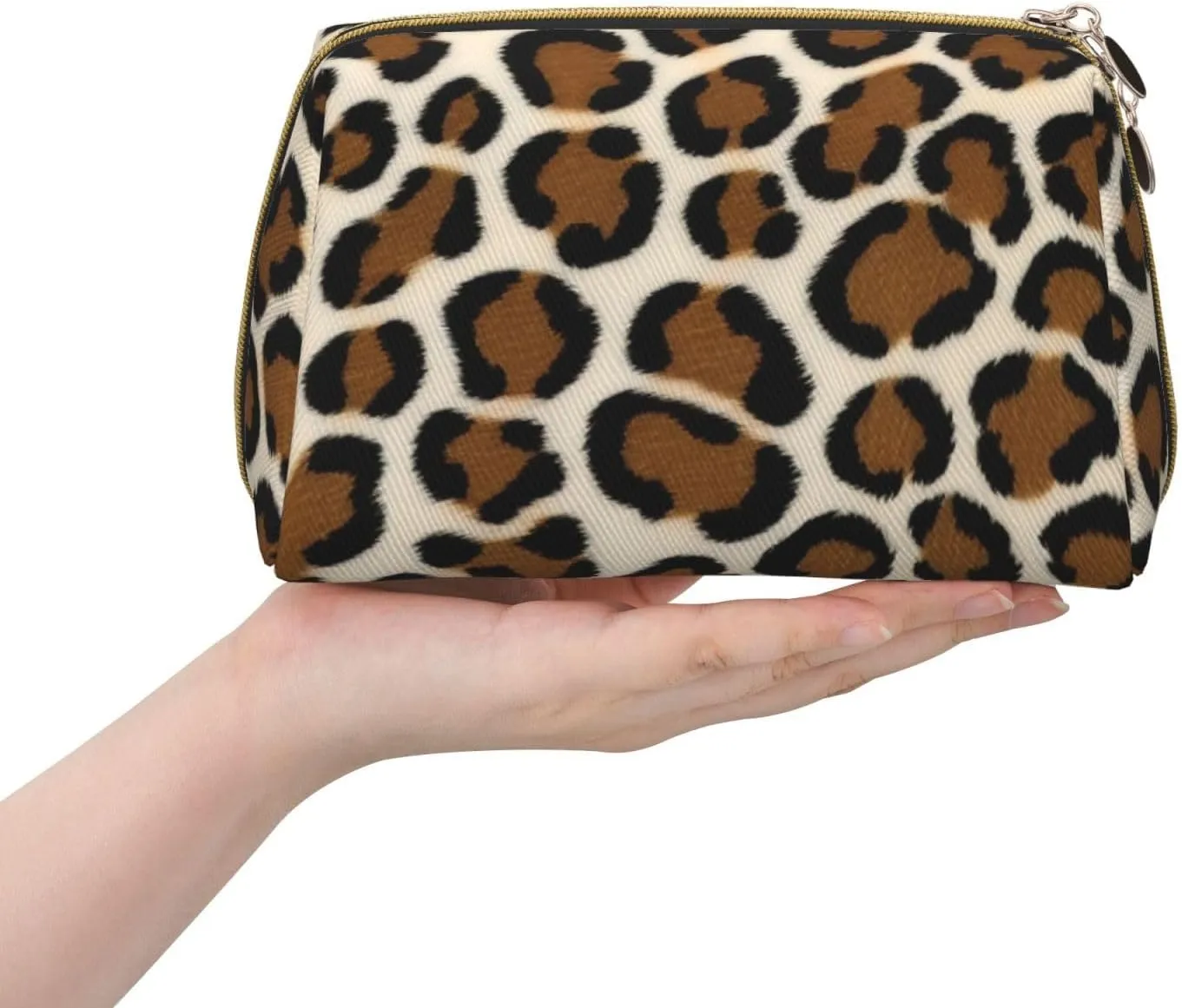 Leopard Toiletry Pouch, Travel-Friendly Makeup Organizer For Makeup Brushes, Lipsticks