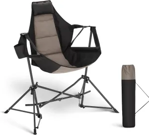 LET'S CAMP Hammock Camping Chair, Lightweight Portable Outdoor Chair for Camping and Hiking, Supports 300lbs, Black