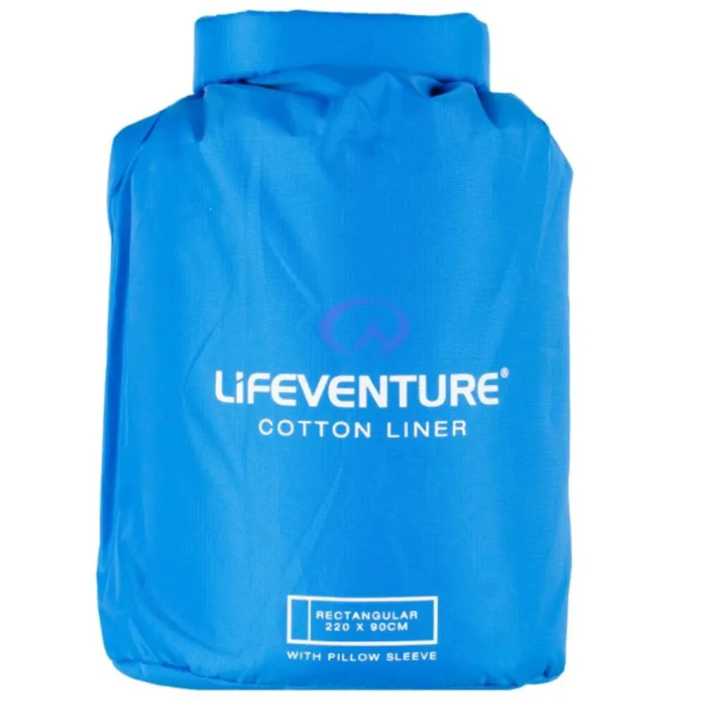 Lifeventure Cotton Sleeping Bag Liner (Rectangle)