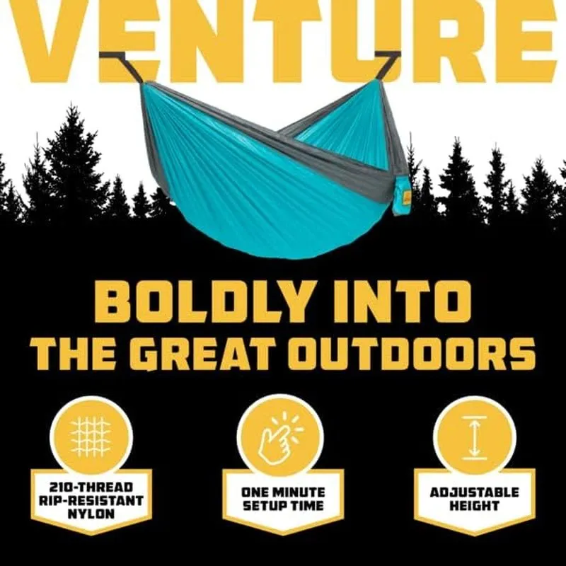 lightweight camping hammock - portable parachute nylon - 500lbs