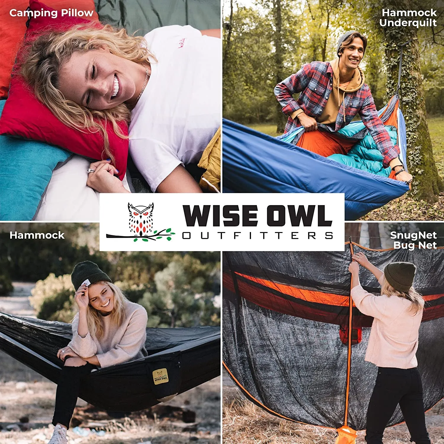 lightweight camping hammock - portable parachute nylon - 500lbs