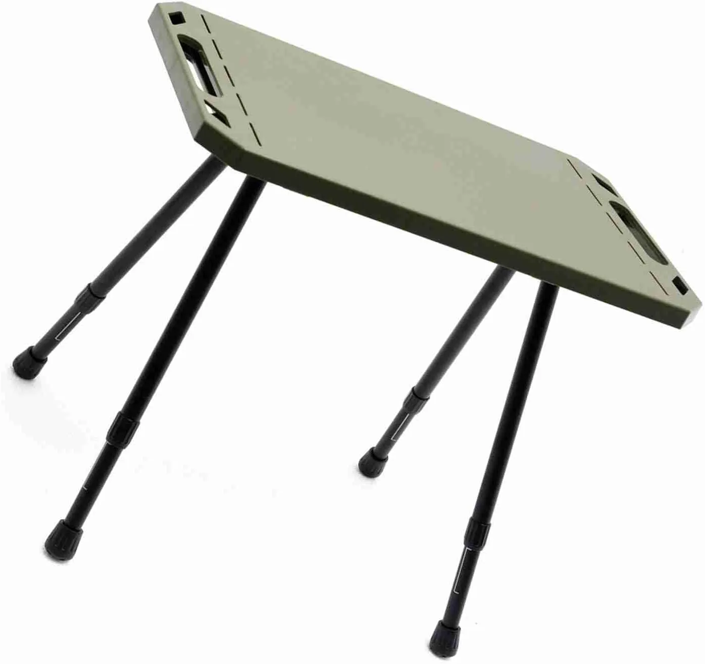Lightweight Folding Table, Aluminum Alloy Compact Picnic Desk with Adjustable Height for Camping and Outdoor Activities, Foldable and Easy to Carry (Dark Green)