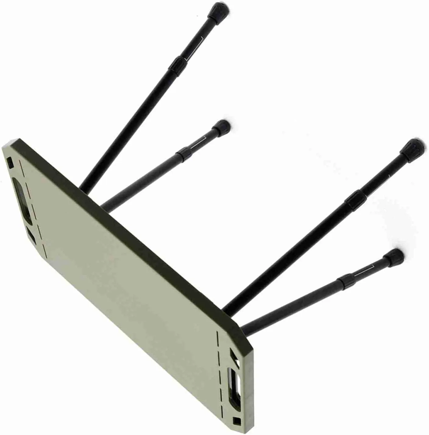Lightweight Folding Table, Aluminum Alloy Compact Picnic Desk with Adjustable Height for Camping and Outdoor Activities, Foldable and Easy to Carry (Dark Green)