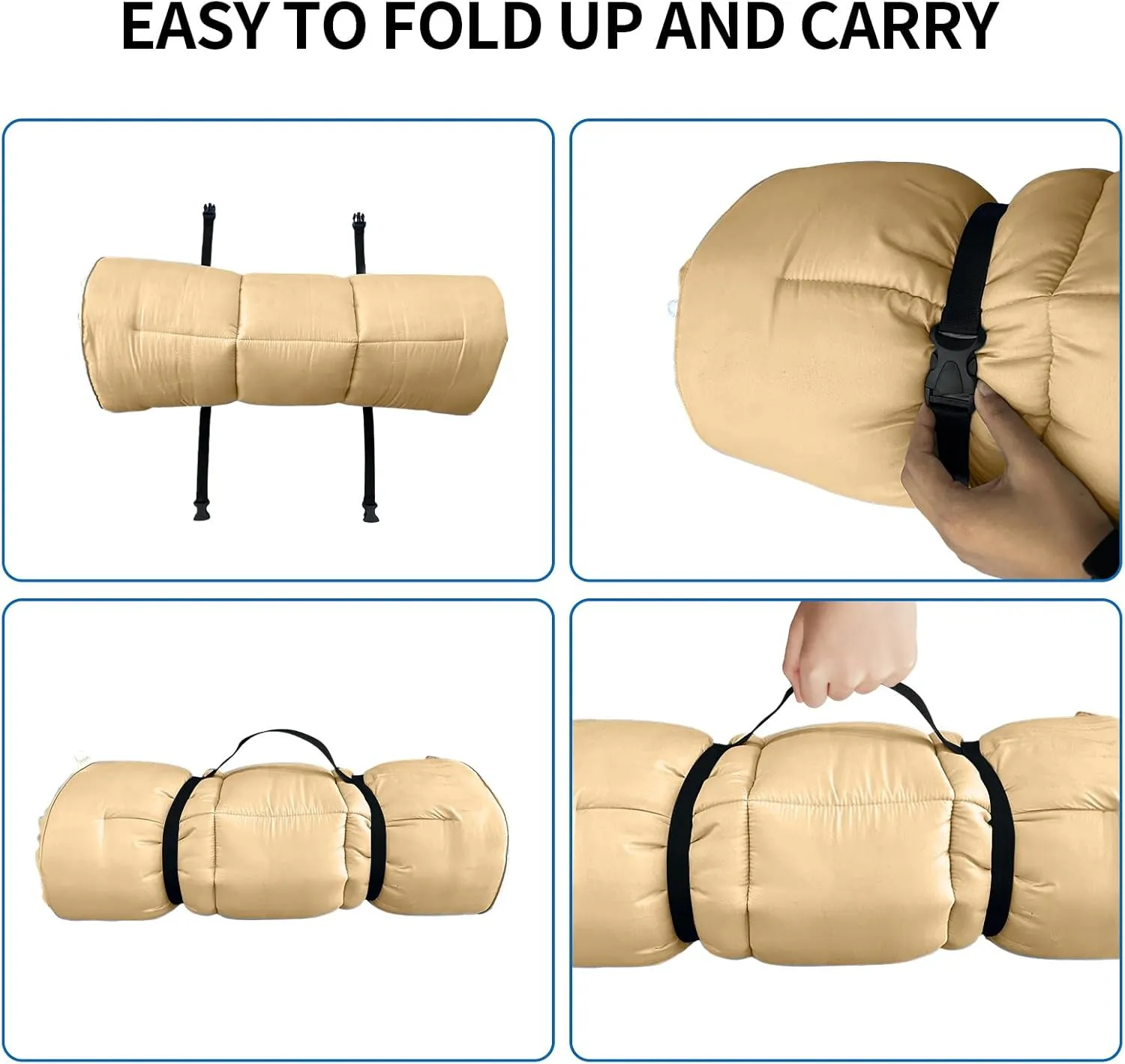 Lightweight Quilted Cot Pad for Camping - Soft Comfortable Sleeping Mattress Topper