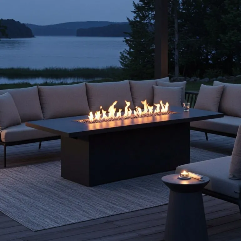 Lineo Dining Fire Table (Tabletop) - Aluminum
