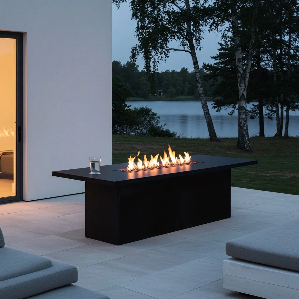 Lineo Dining Fire Table (Tabletop) - Aluminum