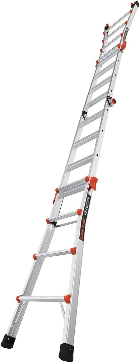 Little Giant Ladders, Velocity with Wheels, M17, 17 Ft, Multi-Position Ladder, Aluminum, Type 1A, 300 lbs Weight Rating, (15417-001)