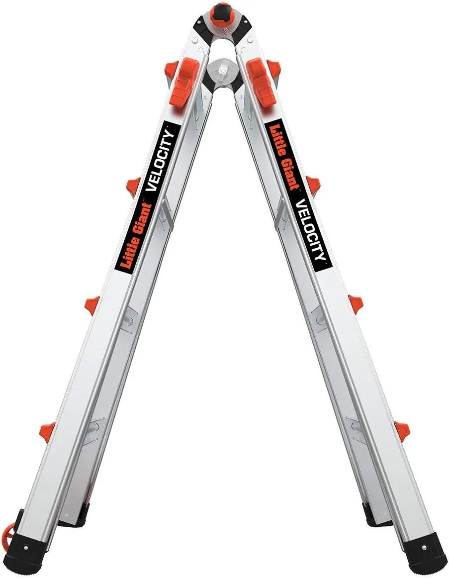 Little Giant Ladders, Velocity with Wheels, M17, 17 Ft, Multi-Position Ladder, Aluminum, Type 1A, 300 lbs Weight Rating, (15417-001)