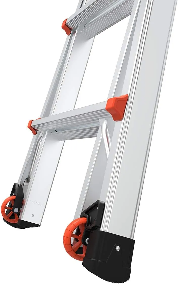 Little Giant Ladders, Velocity with Wheels, M17, 17 Ft, Multi-Position Ladder, Aluminum, Type 1A, 300 lbs Weight Rating, (15417-001)