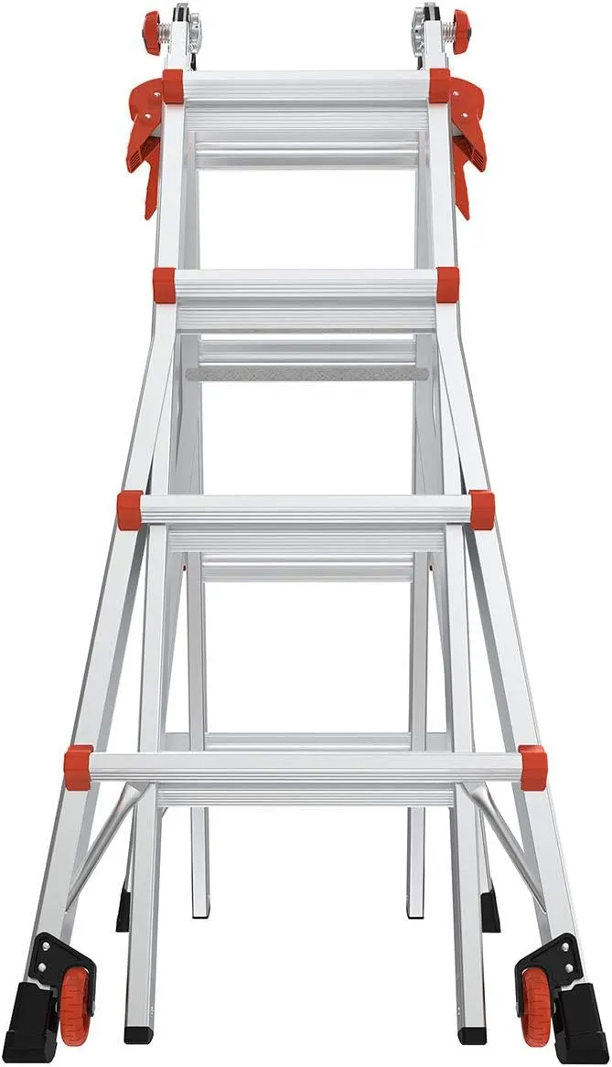Little Giant Ladders, Velocity with Wheels, M17, 17 Ft, Multi-Position Ladder, Aluminum, Type 1A, 300 lbs Weight Rating, (15417-001)