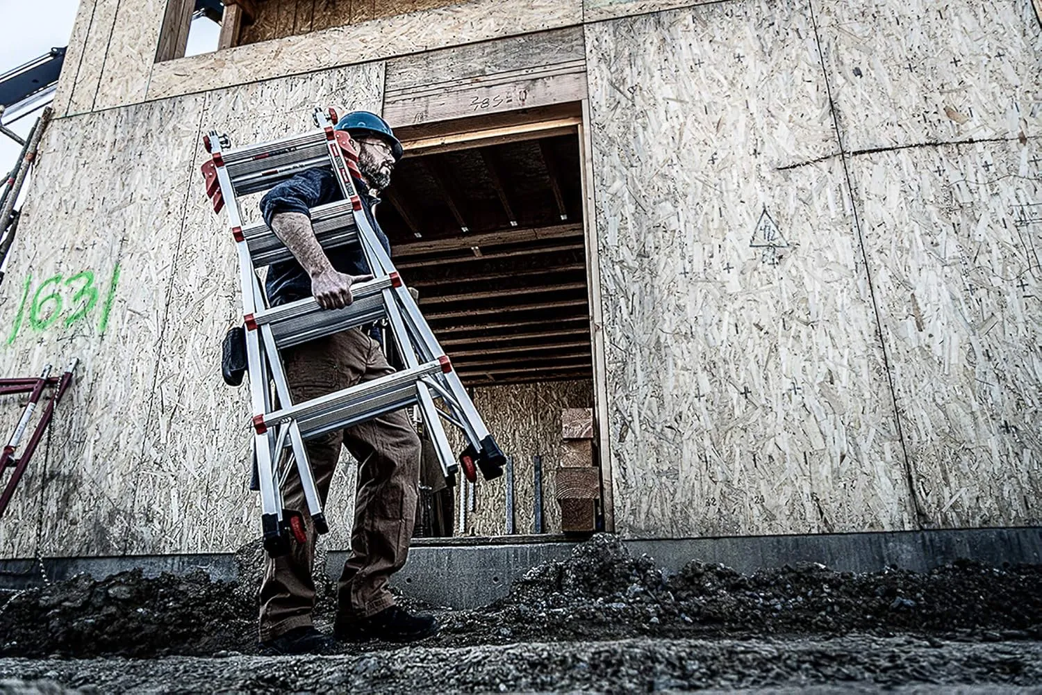 Little Giant Ladders, Velocity with Wheels, M17, 17 Ft, Multi-Position Ladder, Aluminum, Type 1A, 300 lbs Weight Rating, (15417-001)