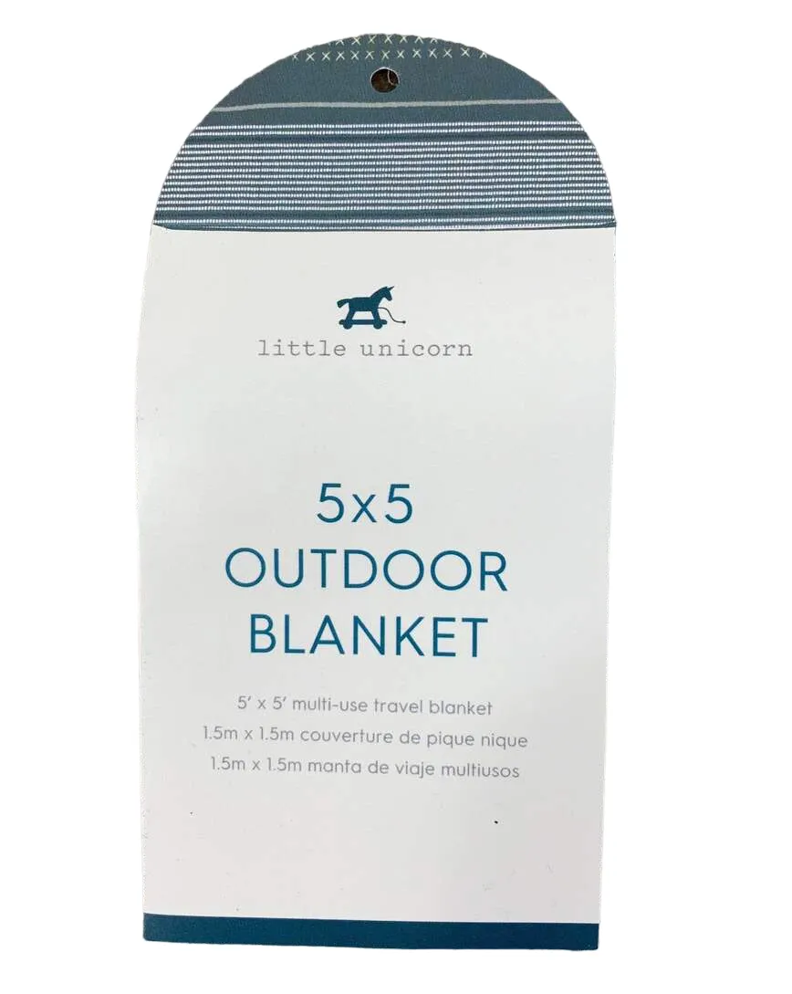 Little Unicorn 5 x 5 Outdoor Blanket, Shoreline Stripe