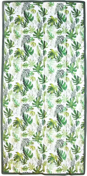 Little Unicorn 5'x10' XL Outdoor Family Picnic & Beach Blanket | Durable & Water-Resistant Fabric | Compact Fold & Easily Wipes Clean | Zipper Pocket (Tropical Leaf)