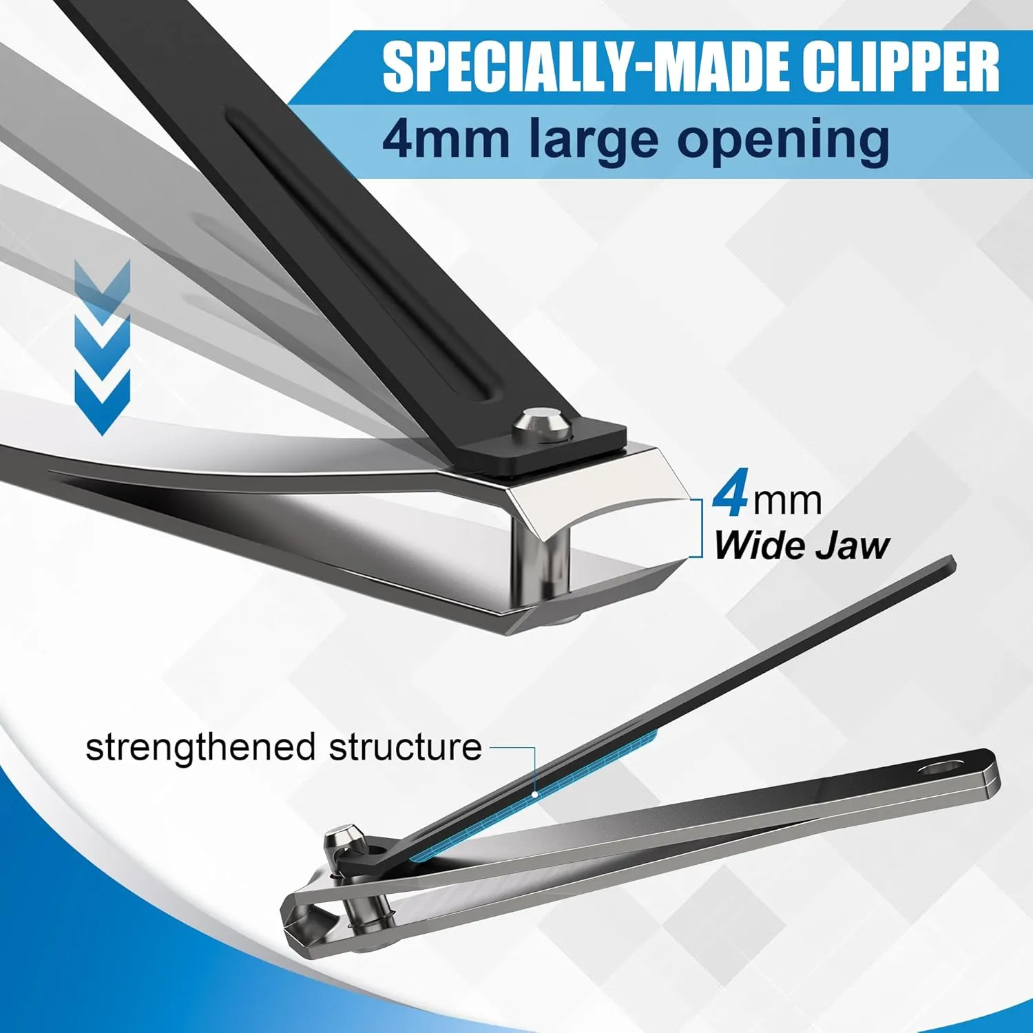 Long Handled Toenail Clippers Wide Jaw Opening, Free Bending, for Thick Nails, for The Seniors, Overweight, Disabled with Arthritis, Easy Reach Pedicure Auxiliary Tools (32" with Magnifier)