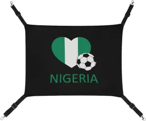 Love Nigeria Soccer Hanging Cat Bed Soft Breathable Pet Hammock for Cage Pet Sleeper for Kitten Ferret Puppy Rabbit