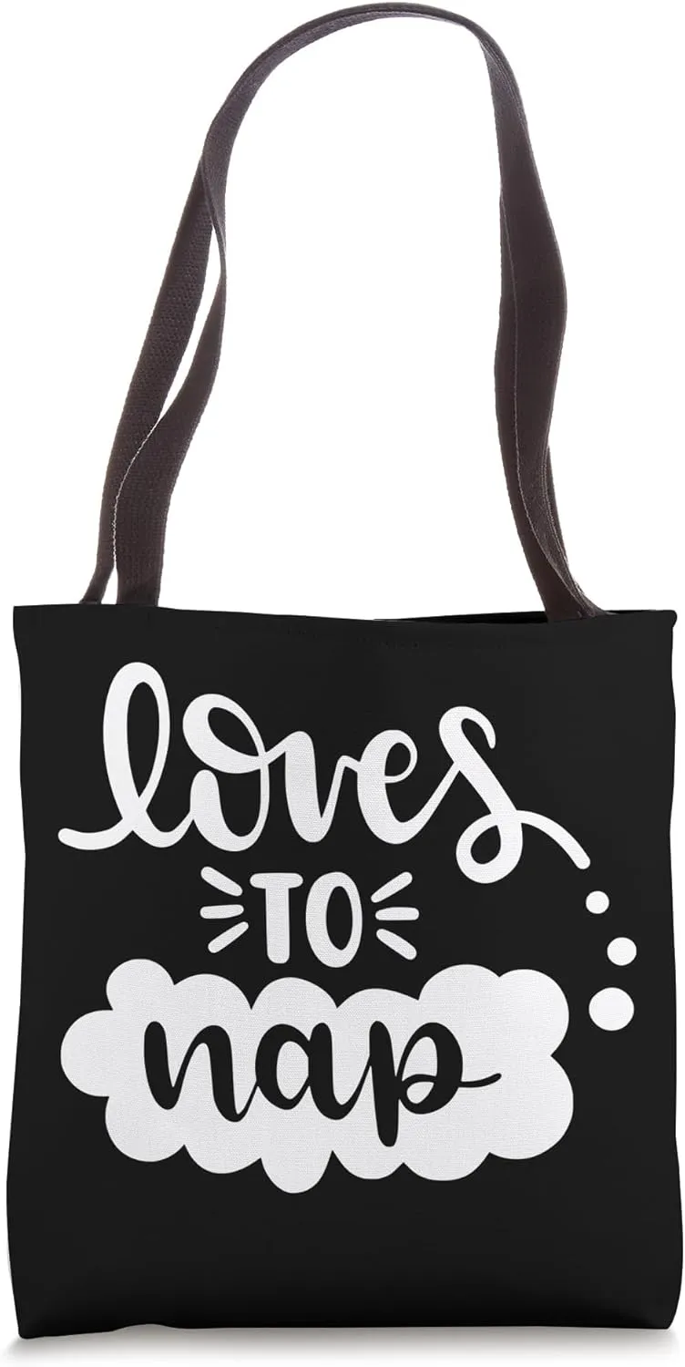 Loves To Nap Cute Sloth Sleeping Lazy Tote Bag
