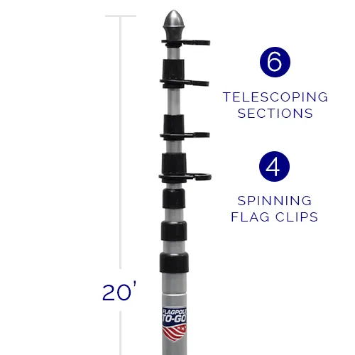 LSU Ultimate Tailgate Flagpole Kit