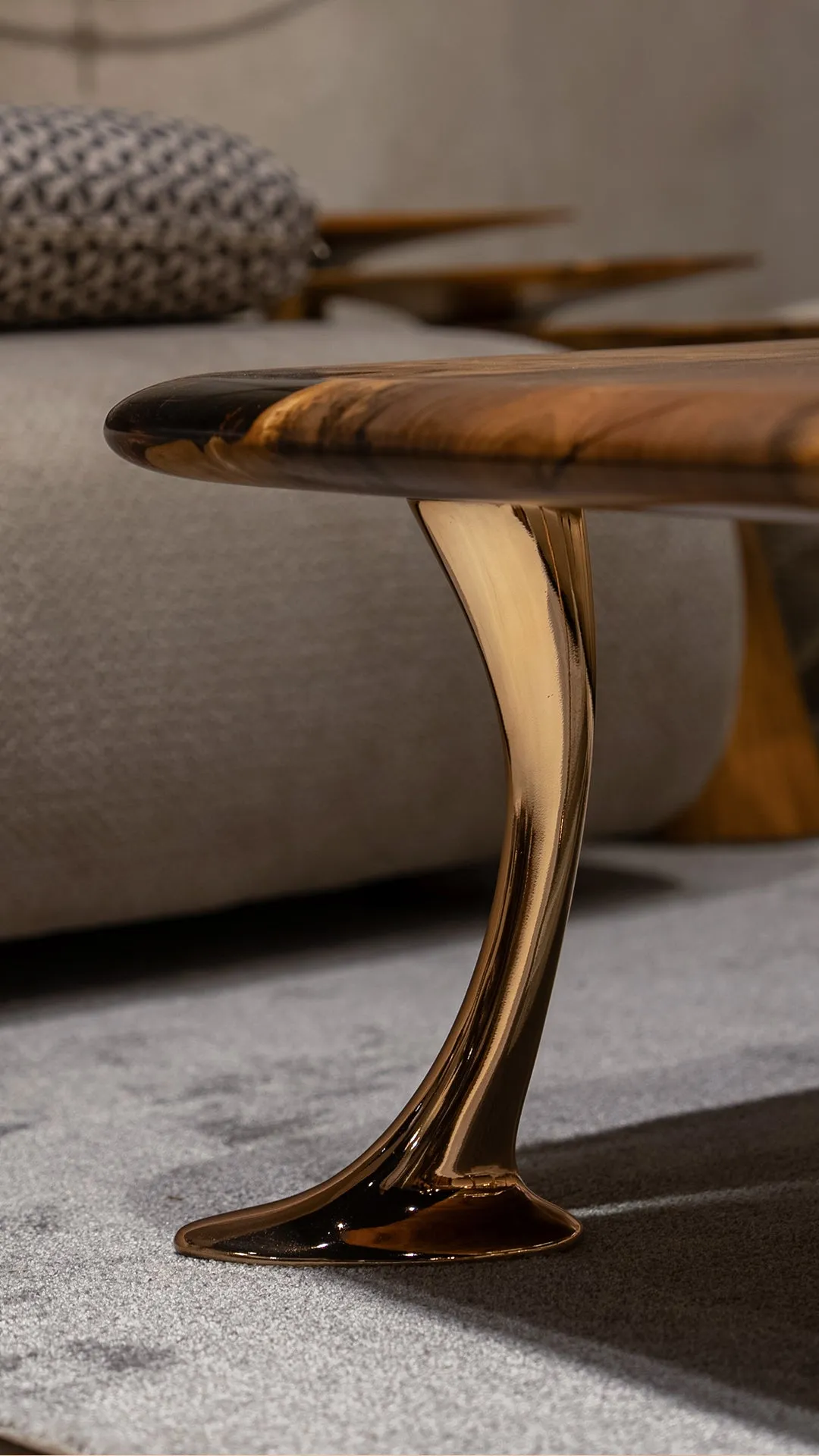 Luxury Epoxy Resin River Walnut Coffee Table | Osso Collection