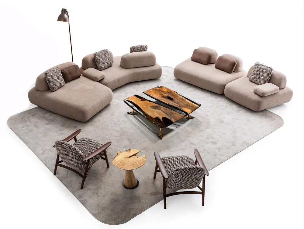 Luxury Epoxy Resin River Walnut Coffee Table | Osso Collection