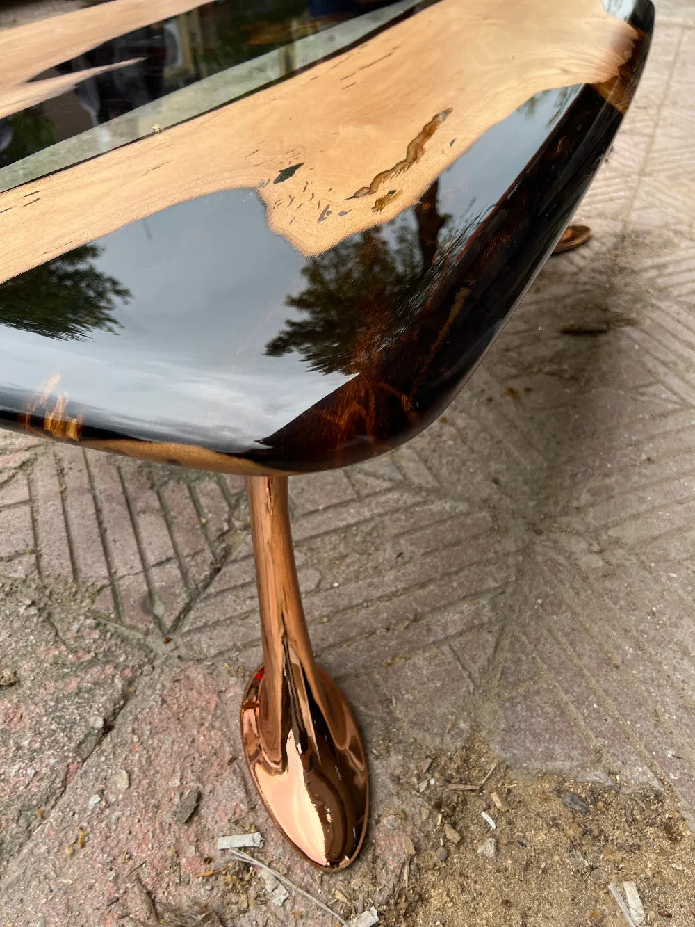 Luxury Epoxy Resin River Walnut Coffee Table | Osso Collection