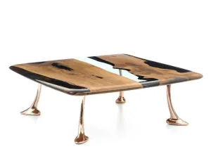 Luxury Epoxy Resin River Walnut Coffee Table | Osso Collection