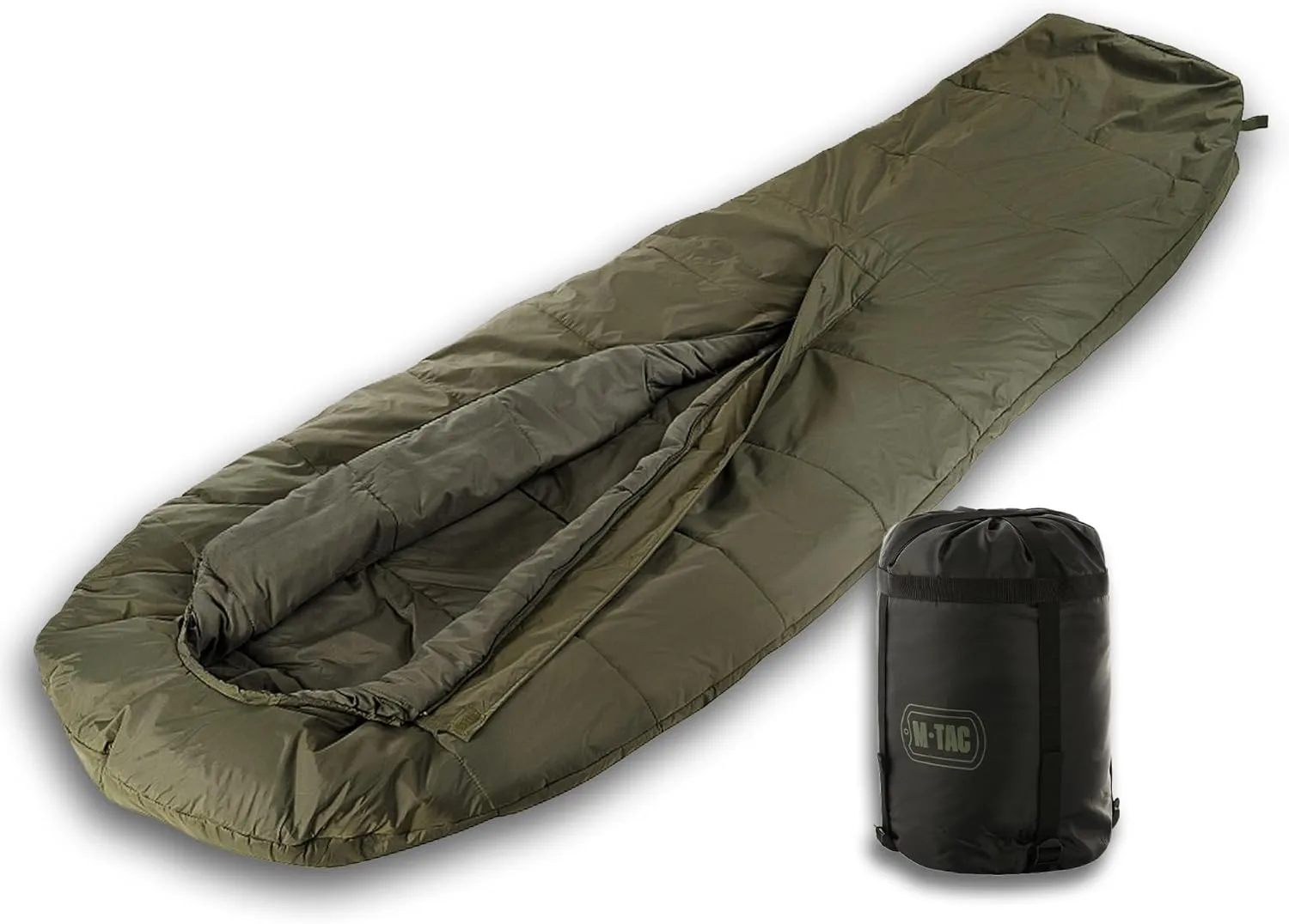 M-Tac Warm Sleeping Bag with Portable Compression Sack for Cold Weather Travel, Camping, Hiking, Outdoor