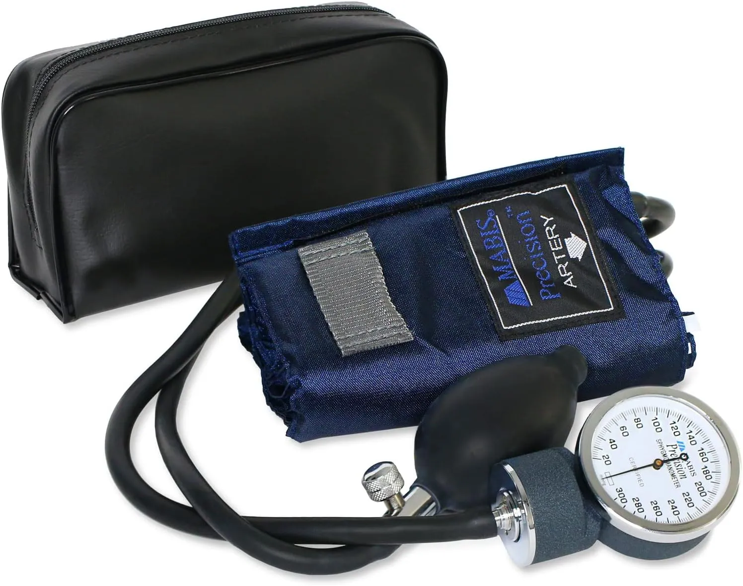 MABIS Precision Series Aneroid Sphygmomanometer Manual Blood Pressure Set with Calibratrated Nylon Cuff and Carrying Case, Adult