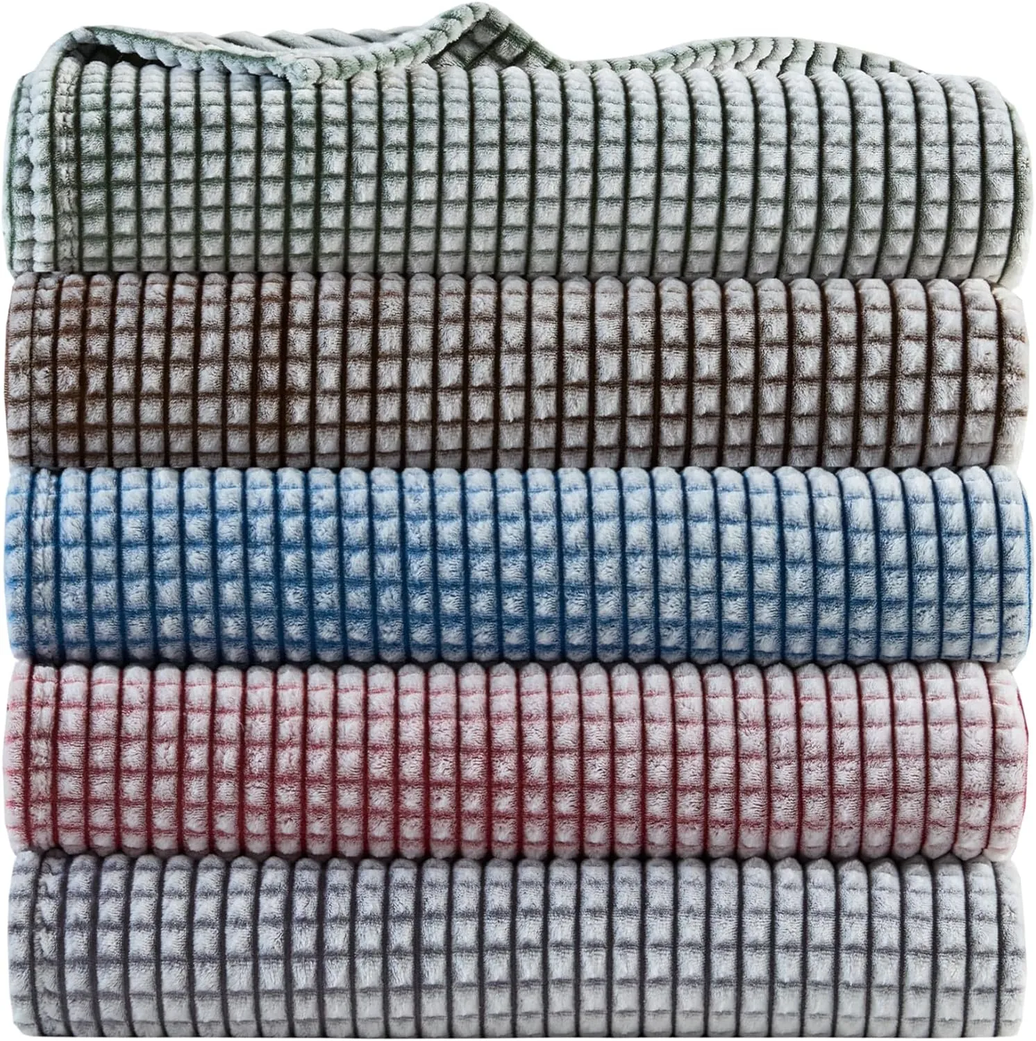 Madison Park Cozy Blanket Soft Plush Blanket Chic Backprinted Carved Texture Design, Trendy, All Seasons Lightweight Bedding for Summer Cover for Bed, Couch & Sofa, Full/Queen, Blue