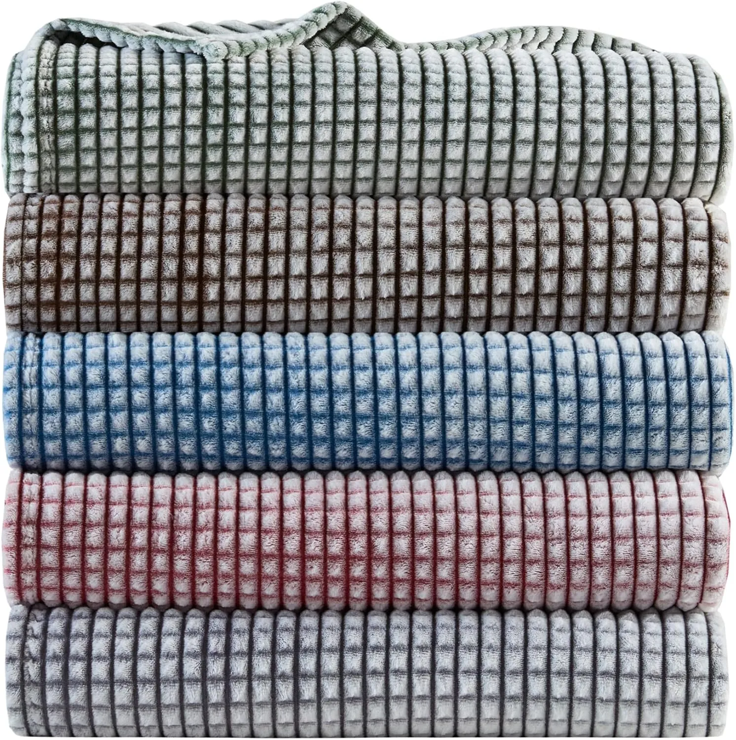 Madison Park Cozy Blanket Soft Plush Blanket Chic Backprinted Carved Texture Design, Trendy, All Seasons Lightweight Bedding for Summer Cover for Bed, Couch & Sofa, Full/Queen, Brown