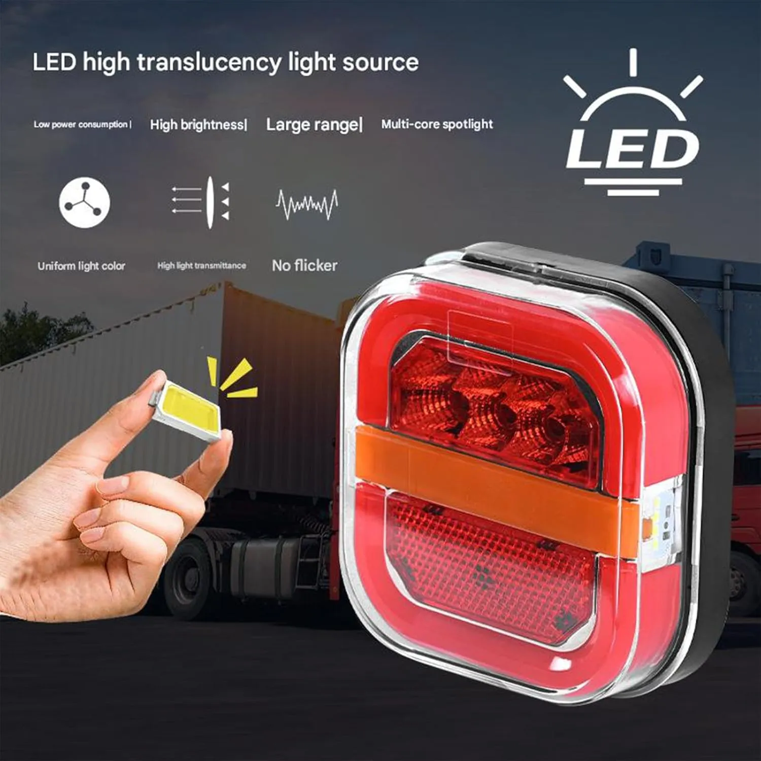 Magnetic Wireless Tail Lights for Trailer, 2025 Upgraded Wireless Trailer Lights Kit, Rechargeable Magnetic Led Trailers Light, for Truck, Rv, Camper, Boat, Carava (1Set)